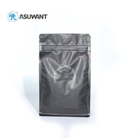 Sac de café à fond plat imprimé personnalisé avec évent sac en papier d'aluminium pour l'emballage du café