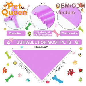 Sapu Tangan Anjing Polos Berbahan Polyester dengan Cetak Kustom, Sapu Tangan Hewan Peliharaan Polos dengan Cetak Digital Cocok untuk Anjing Berbagai Ukuran - Product Image 2