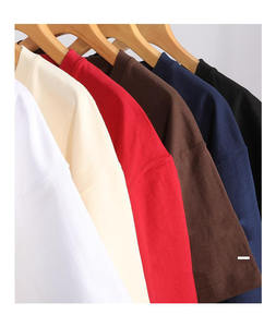 Chemises vierges avec impression de logo personnalisé, t-shirts unisexes en polyester 100% coton au toucher de taille américaine - Product Image 6