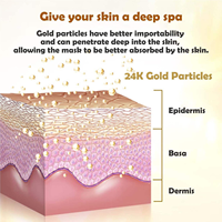 Masque facial en gel d'or 24 carats naturel, anti-âge, anti-rides, hydratant, masque facial en poudre de collagène cristallin