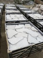 Carrelage en grès blanc premium, pierre de parement murale en grès à face brisée, pavé extérieur, pierre aléatoire en vrac