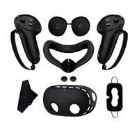 Pour Meta Quest 3s : Ensemble de sept pièces en silicone, protections pour manettes et console, masque anti-lumière, accessoires VR