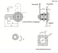 Serrure à came de boîte à outils en métal d'armoire en alliage de Zinc de Production professionnelle pour Machine et armoires Atm