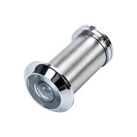 Viseur de porte grand angle en acier inoxydable avec verre optique antivol pour la sécurité de la porte d'entrée
