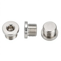 Bouchon de tuyau hexagonal fileté zingué M10x1 à filetage fin pour machines usinées CNC