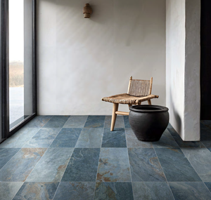 Gạch ốp tường men sứ màu xanh lam đậm Blu Lago 300x600mm, vân đá tự nhiên, dùng cho nhà tắm, nhà bếp, nội thất