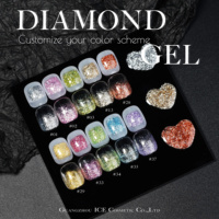 ICE NOVA Vernis Gel Diamant Platine Marque Privée, Vernis Gel Diamant Platine Soak-Off UV, Vernis Gel Pailleté Platine pour Ongles OEM&ODM
