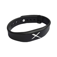 13.56MHz NFC Silicone Bracelet RFID Gym Fitness Bracelet avec Logo Personnalisé Impression Contrôle D'accès Bracelet