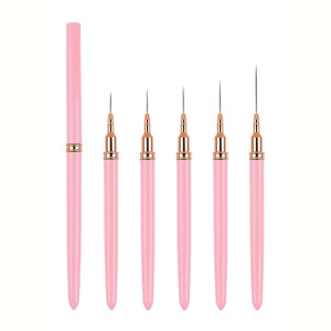 Plastic Nail Art Liner Brush <b>Pen</b> Set Ultra Fine Tip Gel Polish Drawing Carving Custom Logo Tool - Product Image 5