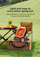 Ventilateur de camping portable rechargeable 7800 mAh avec batterie externe, lumière LED, moteur sans balais, faible bruit, USB Type-C, pour maison et hôtel