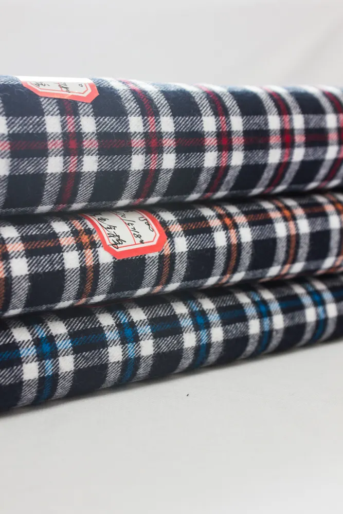 100% Cotton Flannel Fabric 100% Cotton Twill Check Flannel For Men Shirts Fabric Flannel Shirt Cloth