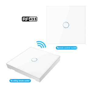 Interruptor de Control Remoto Ubaro, Panel de Vidrio Templado de 86 mm, Inalámbrico RF, 220V CA, Blanco, Negro, Dorado, Gris - Product Image 2