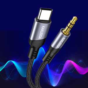 สายเคเบิลเสียงแบบถัก KAKUSIGA รุ่นใหม่ Type C เป็น 3.5 มม. ความยาว 1 เมตร สายสัญญาณเสียงโทรศัพท์มือถือ หัวแปลง USB C เป็น Aux - Product Image 5