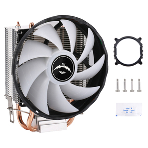 QiuzAim 2011 <span class=keywords><strong>CPU</strong></span> Cooler 12cm ventilador Universal computadora de escritorio silencioso estilo RGB Compatible X79 X99 AMD AM4 AM3 placa base de radiador - Product Image 1