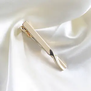 Jewelry Manufacturer wholesale Matte brushed Silver/Gold/ metal tie bar tie clip for Men