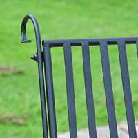Mobilier de patio extérieur européen Banc de bureau ottoman en métal Banc de jardin en fonte antique Banc de jardin en fer forgé