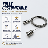 Kit de suspension au plafond avec câble réglable et pince de fixation, kit de suspension en câble d'acier pour panneaux lumineux LED linéaires