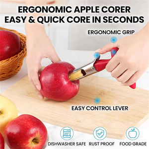 Edelstahl <span class=keywords><strong>Apple</strong></span> <span class=keywords><strong>Corer</strong></span> Ananas Birnen Kernent ferner Werkzeug Obsts ch neider Sä maschine Slicer Küche Langlebiger Griff Gemüse Werkzeug - Product Image 5