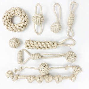 Çok Set eko gri doğal kenevir pamuk Pet halat köpek oyuncak interaktif dayanıklı pet aksesuarları pamuk halat kenevir köpek oyuncak seti - Product Image 1