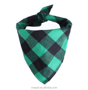 Asciugamano a triangolo per animali domestici sciarpa a quadri di cotone medio grande per cani bandane collo - Product Image 4