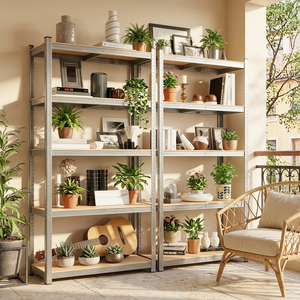 Galvanized Light Duty Rack Home Warehouse Shelf <b>Storage</b> Boltless Steel Rack 5 Layers Adjustable Metal Rack Steel MDF Shelving - Product Image 1