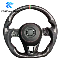 Volant en cuir et fibre de carbone à fond plat forgé sur mesure pour Mazda 3 6 CX3 CX5 CX4 CX8 CX9 MX5 CX-5 MX-5 2010 2015 2018