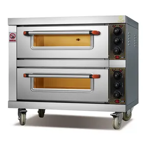 hornos para panaderia restaurant non stick 2 deck 4 tray 3 layer min clay and glass electric deck combination baking oven