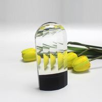 Plaque vierge personnalisée en cristal, artisanat en cristal, mini-trophées personnalisés, médailles en verre K9, trophée en cristal sablé avec logo OEM
