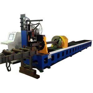 מכונת חיתוך CNC אוטומטית 1650 מ\\\"מ לחיתוך צינורות פלדה בפלזמה/להבה לעבודות צנרת - Product Image 6