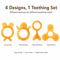 Anneau de dentition en silicone BEIKE de haute qualité, jouet de soin en forme d'ours mignon, qualité alimentaire, doux, pour apaiser les bébés et soulager les poussées dentaires, 0-24 mois