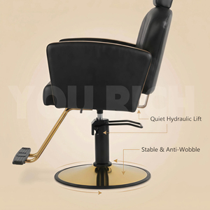 Sillón de Barbería Hidráulico Reclinable con Reposacabezas y Reposapiés <span class=keywords><strong>para</strong></span> Peluquería, Salón de Belleza y Spa - Product Image 6