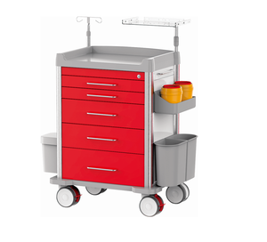 รถเข็นทางการแพทย์แบบมีลิ้นชักรถเข็นใส่ยารถเข็นทางการแพทย์ทำจากพลาสติก ABS รถเข็นทางการแพทย์สำหรับโรงพยาบาล - Product Image 1