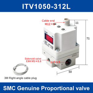 Válvula solenoide proporcional HYCNC SMC, <span class=keywords><strong>regulador</strong></span> electroneumático de aleación de aluminio, Kit de circuito de <span class=keywords><strong>Gas</strong></span> para corte por láser - Product Image 4