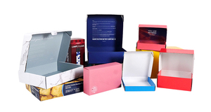 Tùy chỉnh bán lẻ Logo màu giấy gửi thư hộp sản phẩm in sóng gấp vận chuyển Kraft bưu phẩm Bao bì hộp các tông - Product Image 5