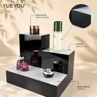 Présentoir cosmétique de luxe en acrylique écologique et recyclable, boîte de présentation de table polie pour salons de beauté et usines de vente au détail