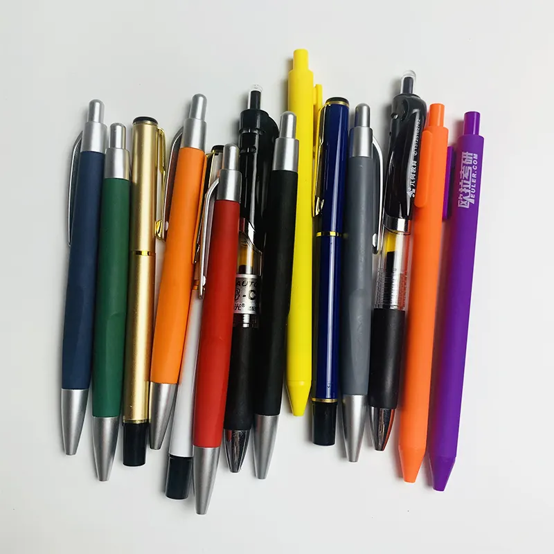 2023 Gift Promotional Ball Pen gel pens Customized Logo Slim Metal Body Twist Ballpoint Pen