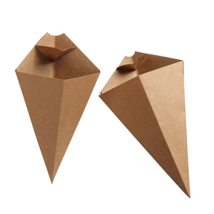 Hộp Giấy Kraft Bán Sỉ Nhà Sản Xuất Hộp Khoai Tây Chiên Giấy Nhôm Hình Nón Kem - Product Image 2