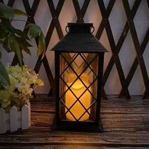 Lampes de <span class=keywords><strong>lanterne</strong></span> solaire rétro étanches pour l'extérieur avec source de lumière LED à effet de flamme pour le jardin à des fins décoratives - Product Image 1