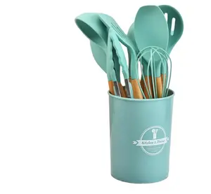 Premium Silicone Utensílios de Cozinha cozinha Set (12 Peça) ferramentas de Cozinha panelas Antiaderentes