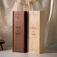 Boîte cadeau en bois de luxe pour vin, logo de marque personnalisé, rembourrage intérieur en bois naturel, présentation haut de gamme, collection de vins