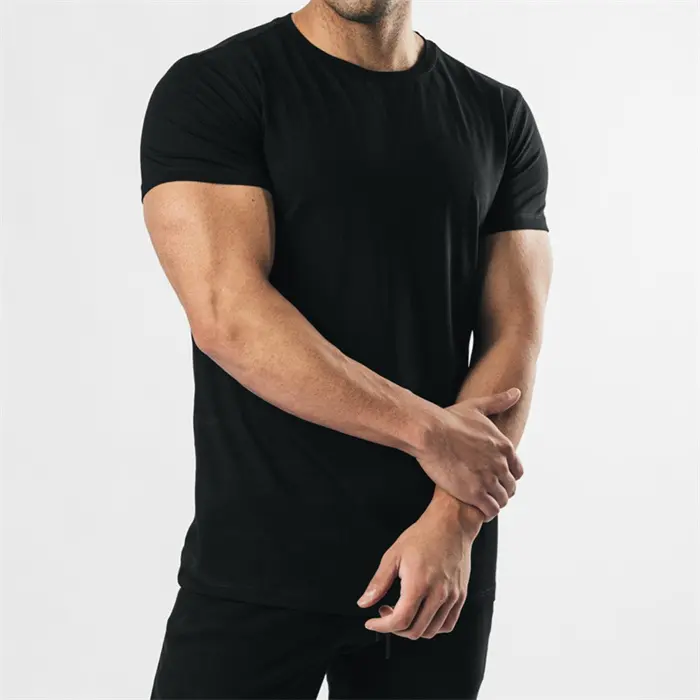 Hot Sale Custom Logo Gym Men Workout Fitness Cotton T-shirt Quick Dry Sports Men Plus Size Graphic T-shirts For Men