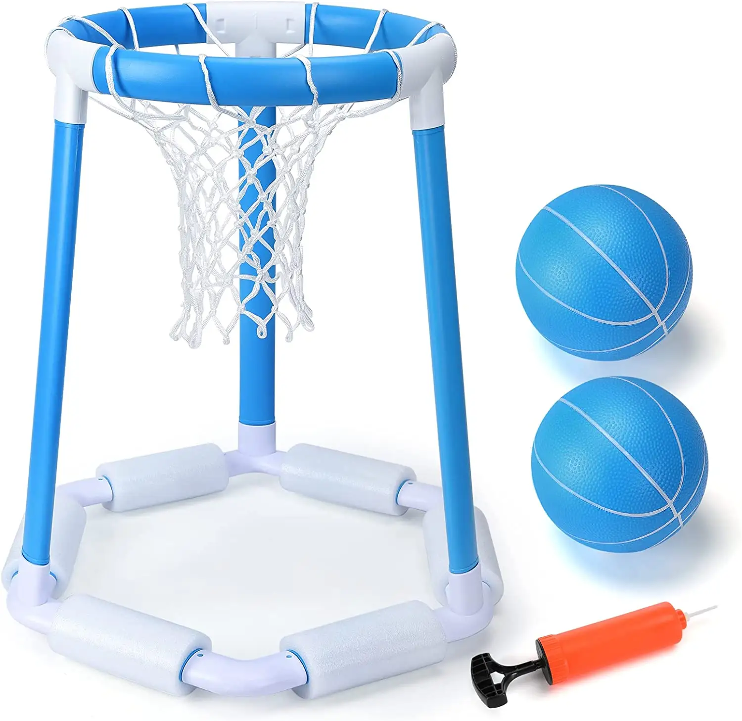 Schwimmender Pool Basketball korb-Schwimmbad Basketball korb Pools ide Set mit 2 Bällen und Pumpe-Aufblasbarer Wasser basketball H.