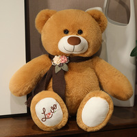 Ours en Peluche en Gros Ours Nœud Papillon Fleur Cadeau Saint-Valentin