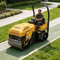 Mini-compacteur routier CNCMC TRD01 à double tambour de 700 mm de largeur pour l'aménagement paysager