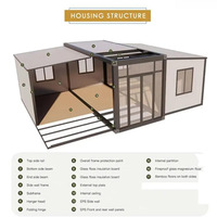 Maison conteneur extensible 20ft 40ft, préfabriquée, portable, 3 chambres, modulaire, moderne, pour usage extérieur, centre commercial, école, installation rapide, garantie 3 ans
