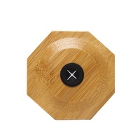 Couvercle en bambou octogonal écologique sur mesure avec trous pour pailles, pour bouteilles d'eau, verres, gobelets à thé Boba, pièces de vaisselle