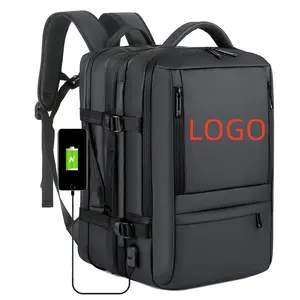 定制大容量多功能尼龙背包带USb充电端口防盗智能笔记本背包包