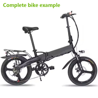 Kit de conversion de vélo électrique avec moteur 36V 250W/350W pour roue avant/arrière, batterie au lithium, écran LCD, porte-bagages arrière et accélérateur à pouce