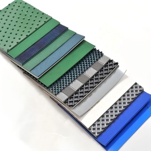 Rok lembut industri Mini kualitas tinggi sabuk konveyor dinding samping pola rumput PVC hijau harga grosir pemandu OEM murah - Product Image 3