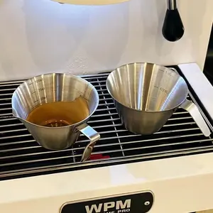 304 Roestvrijstalen Maatbeker Italiaanse Espresso Beker Retro Koffiekopje Met Weegschaal